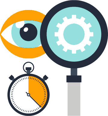 Magnifying eye icon with 'Utah SEO Company' text overlay.